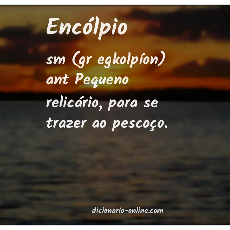 Significado de encólpio