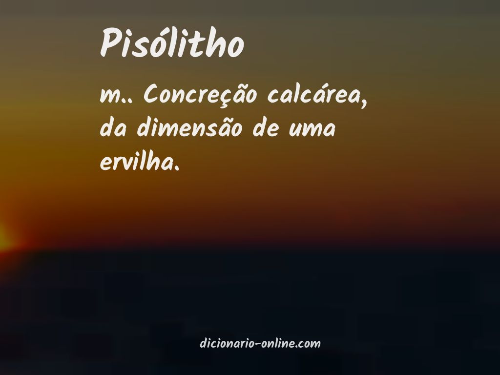 Significado de pisólitho