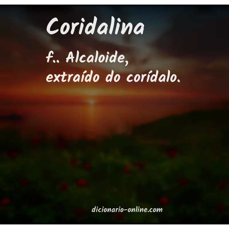 Significado de coridalina