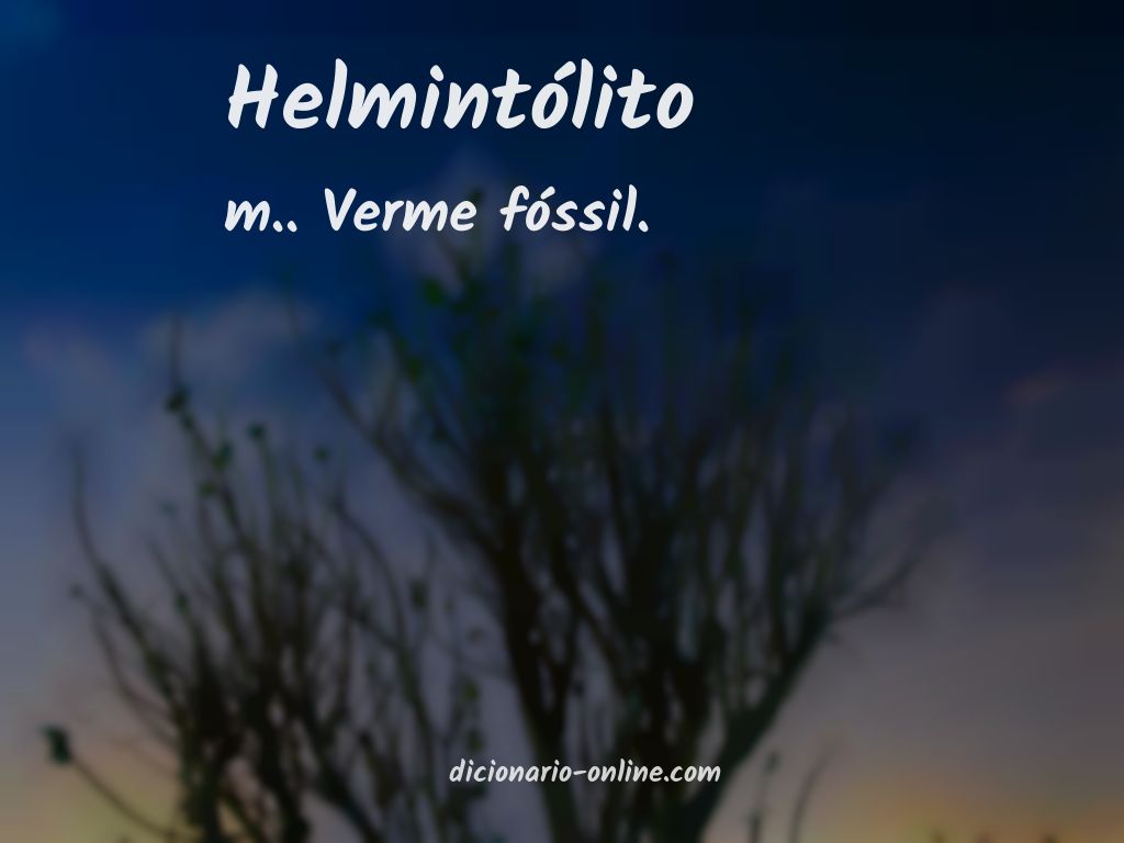 Significado de helmintólito