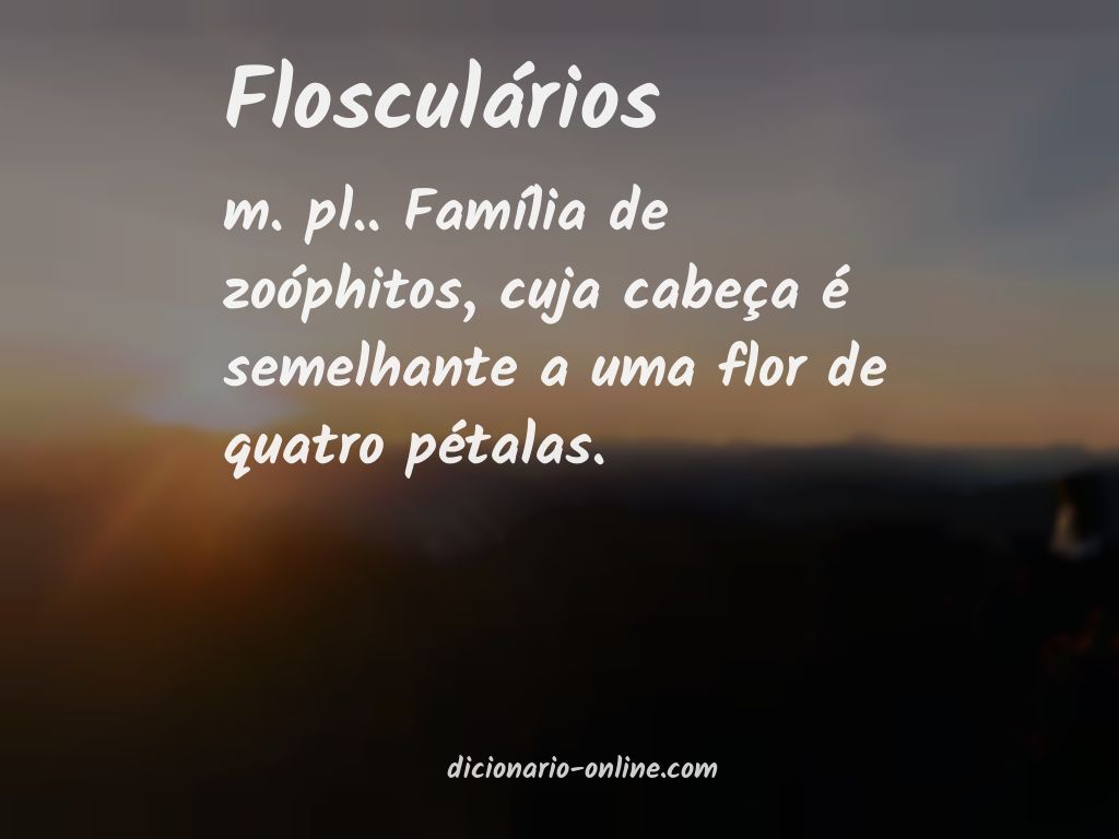 Significado de flosculários