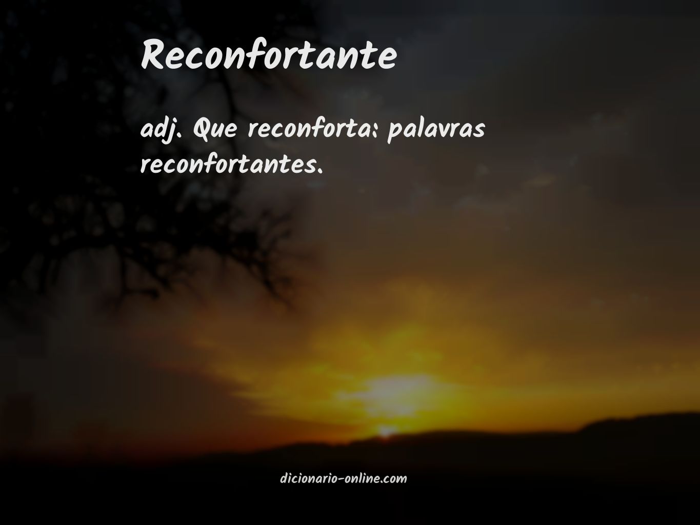 Significado de reconfortante