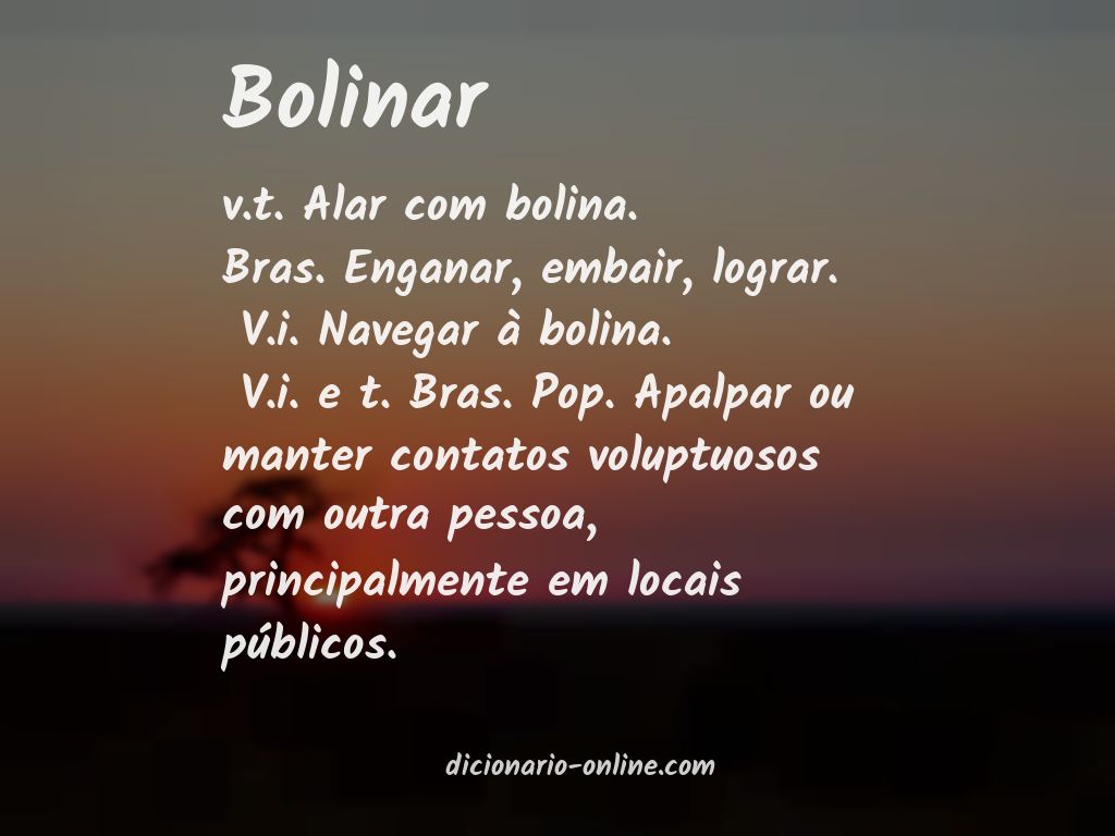 Significado de bolinar