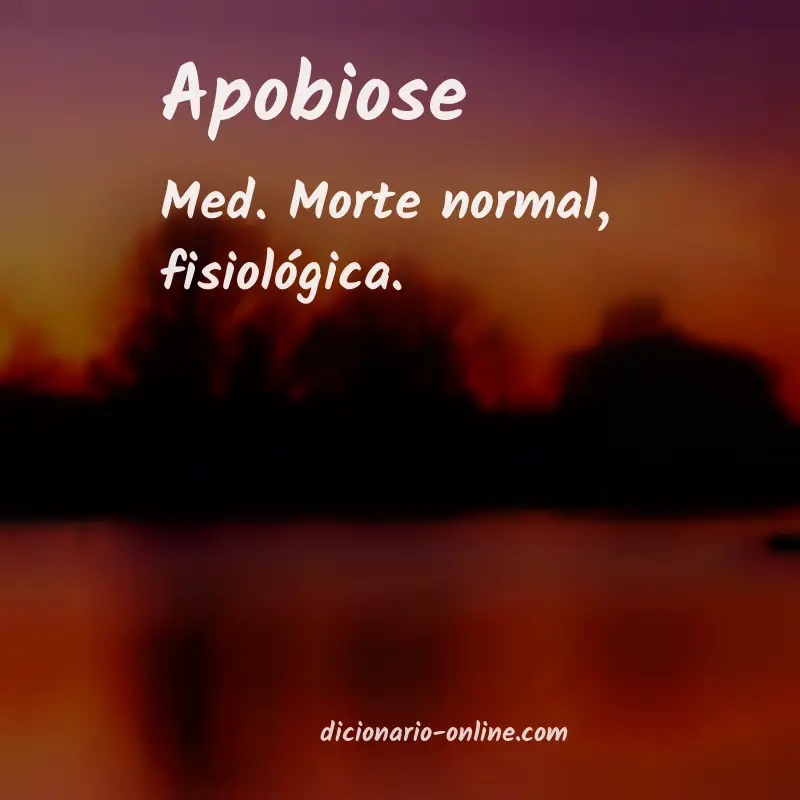 Significado de apobiose