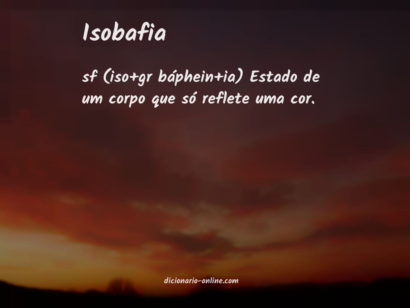 Significado de isobafia