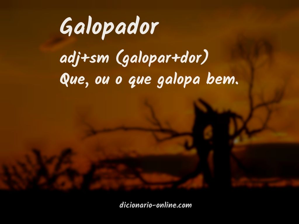 Significado de galopador