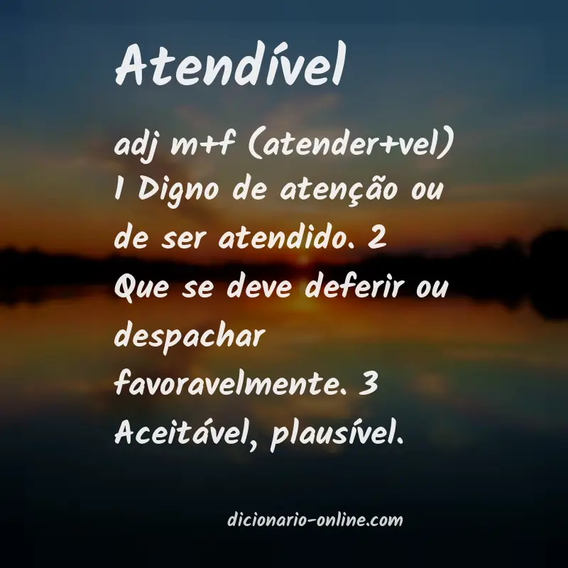 Significado de atendível