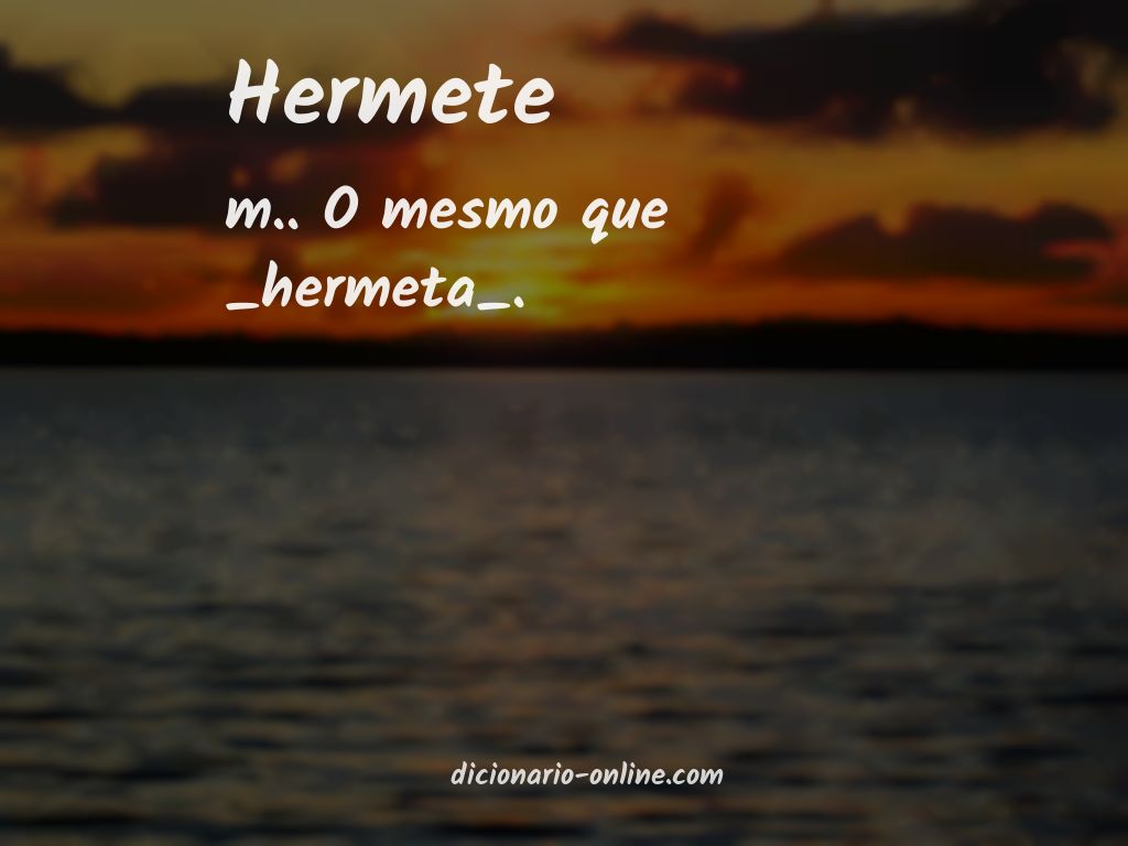 Significado de hermete