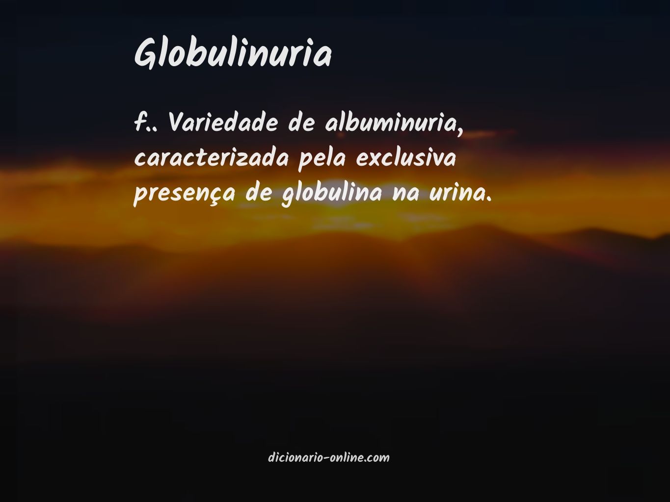 Significado de globulinuria