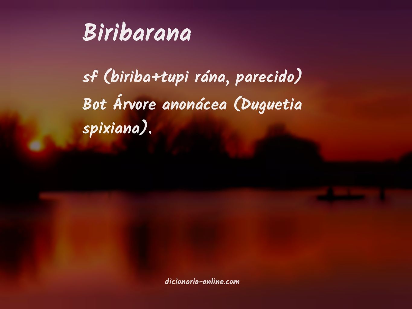 Significado de biribarana