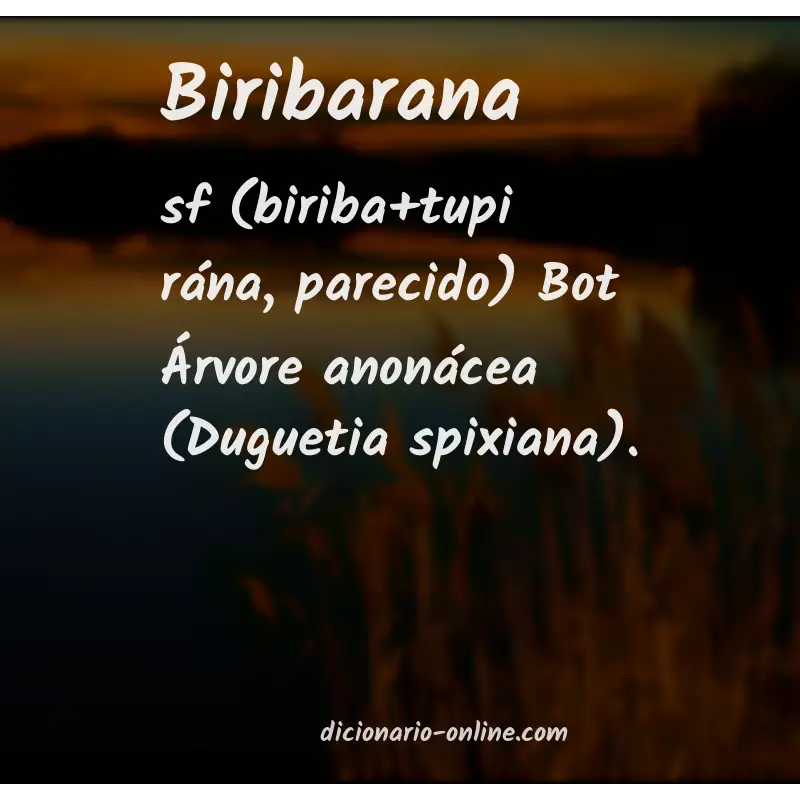 Significado de biribarana