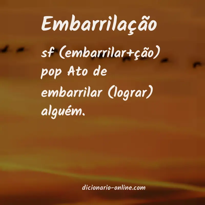 Significado de embarrilação