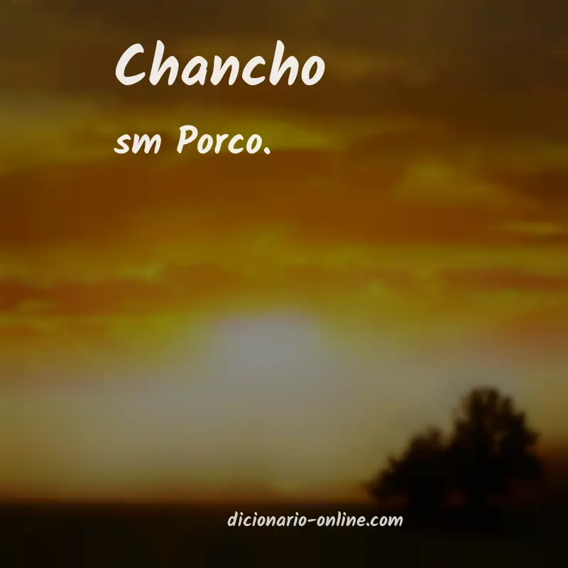 Significado de chancho