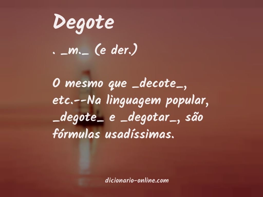 Significado de degote