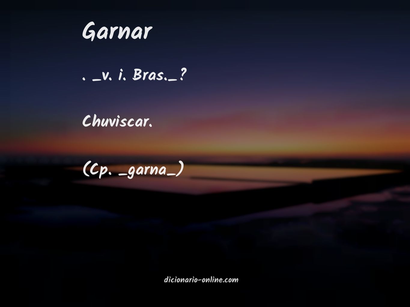 Significado de garnar