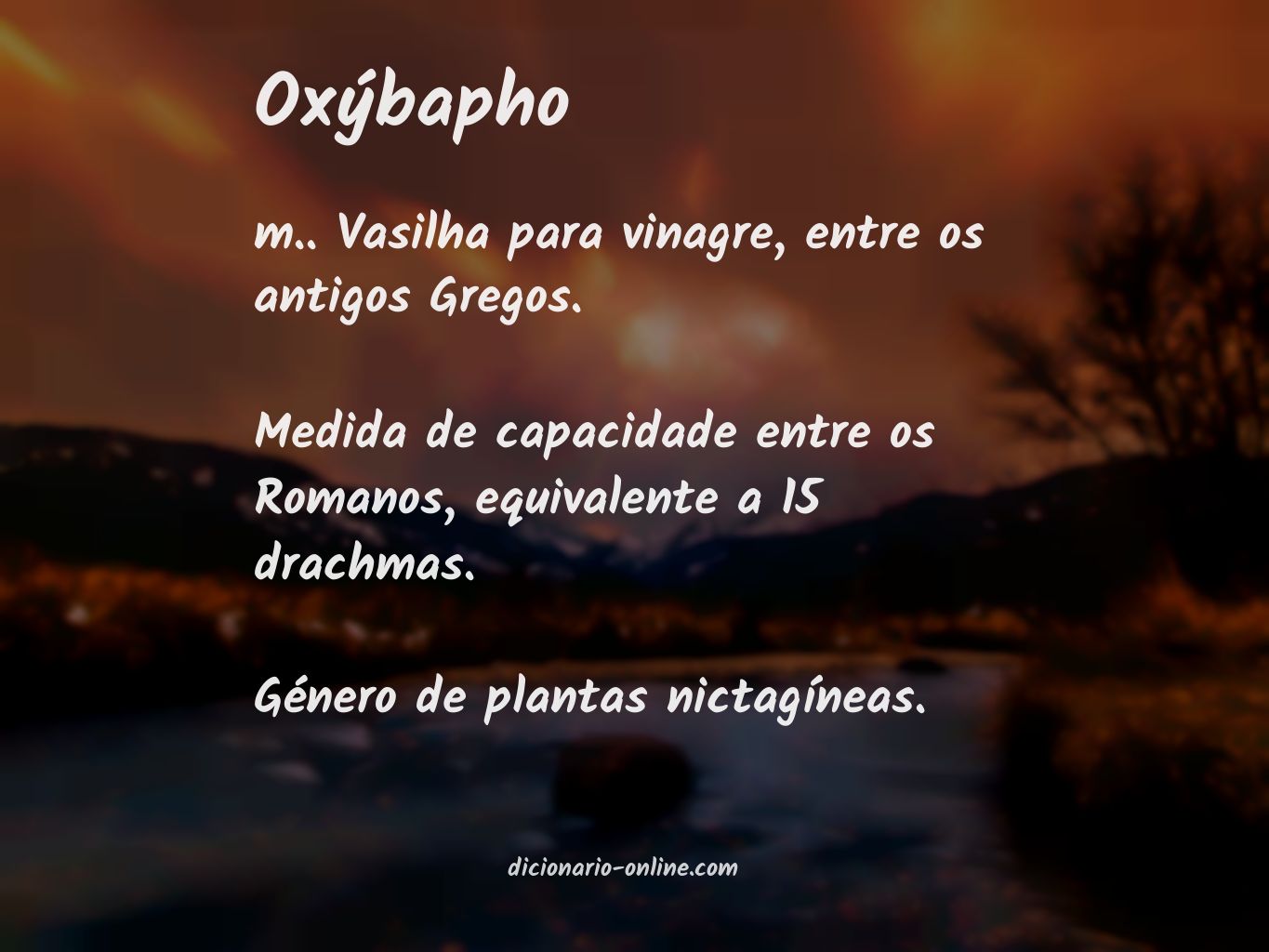 Significado de oxýbapho