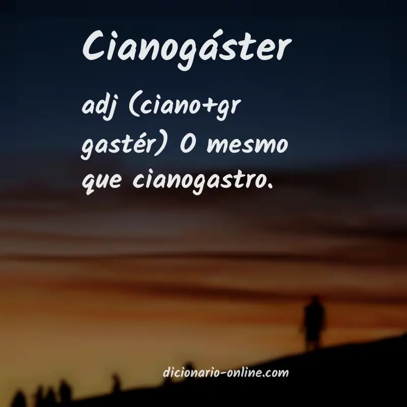 Significado de cianogáster