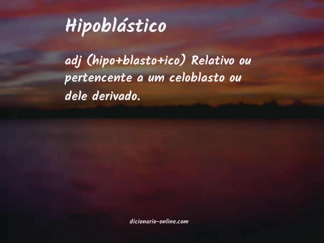 Significado de hipoblástico