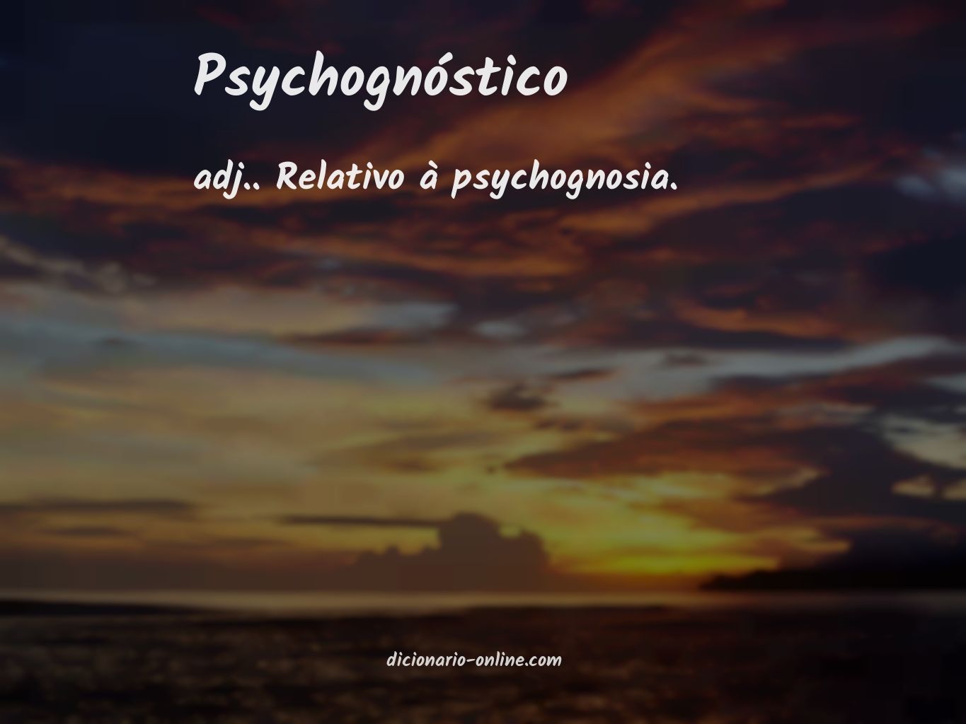 Significado de psychognóstico