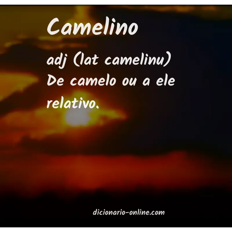 Significado de camelino