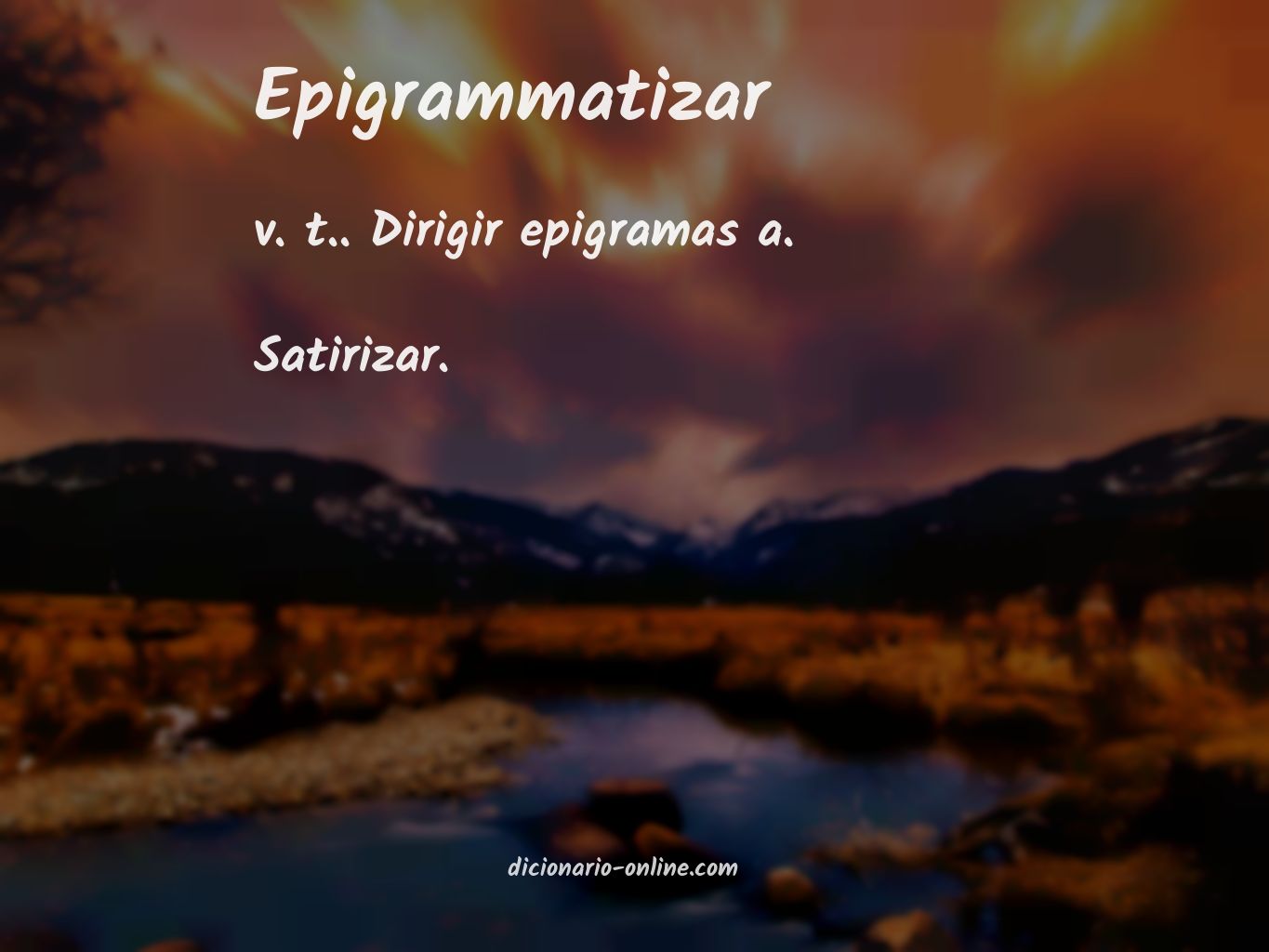 Significado de epigrammatizar