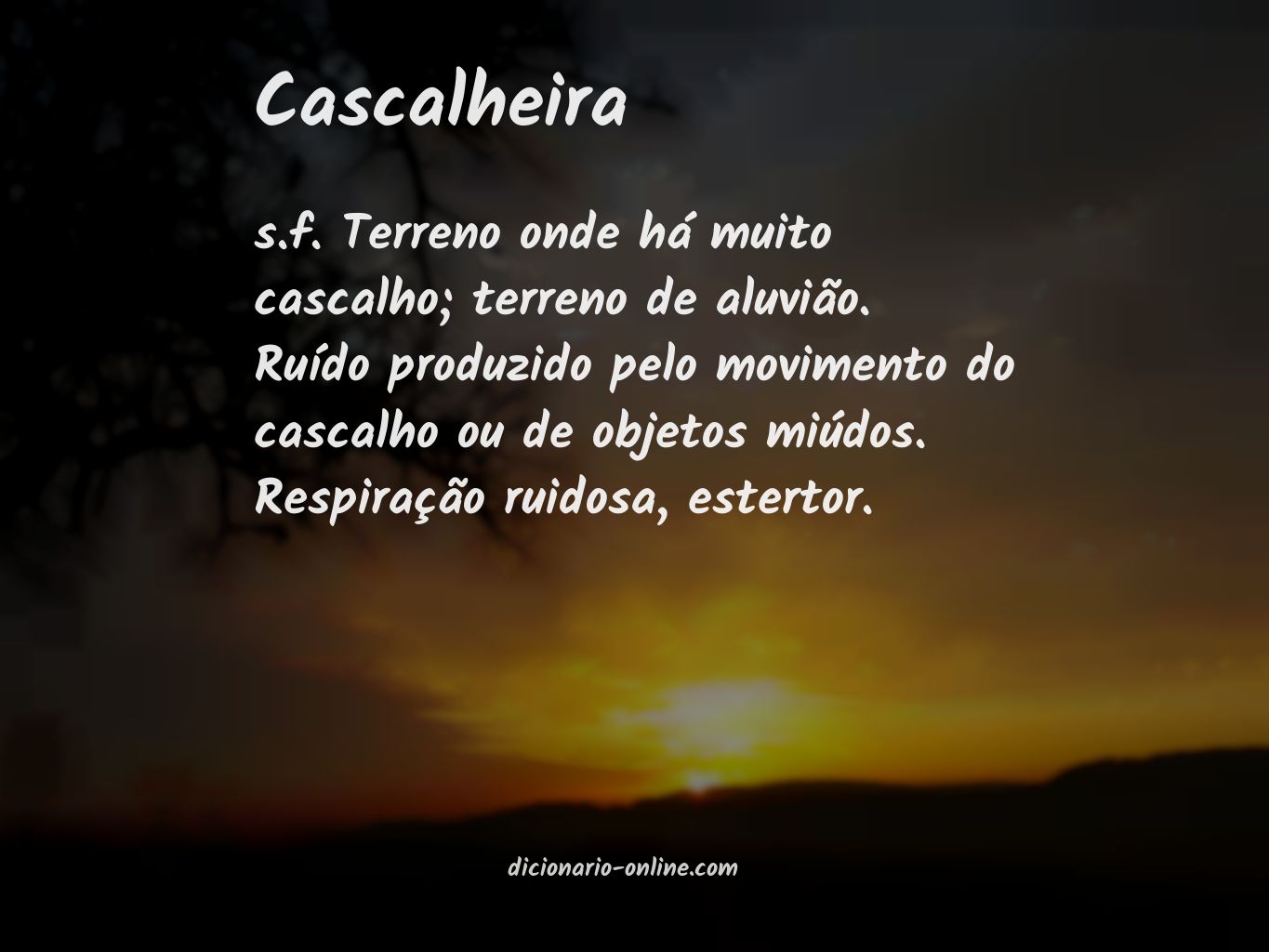 Significado de cascalheira