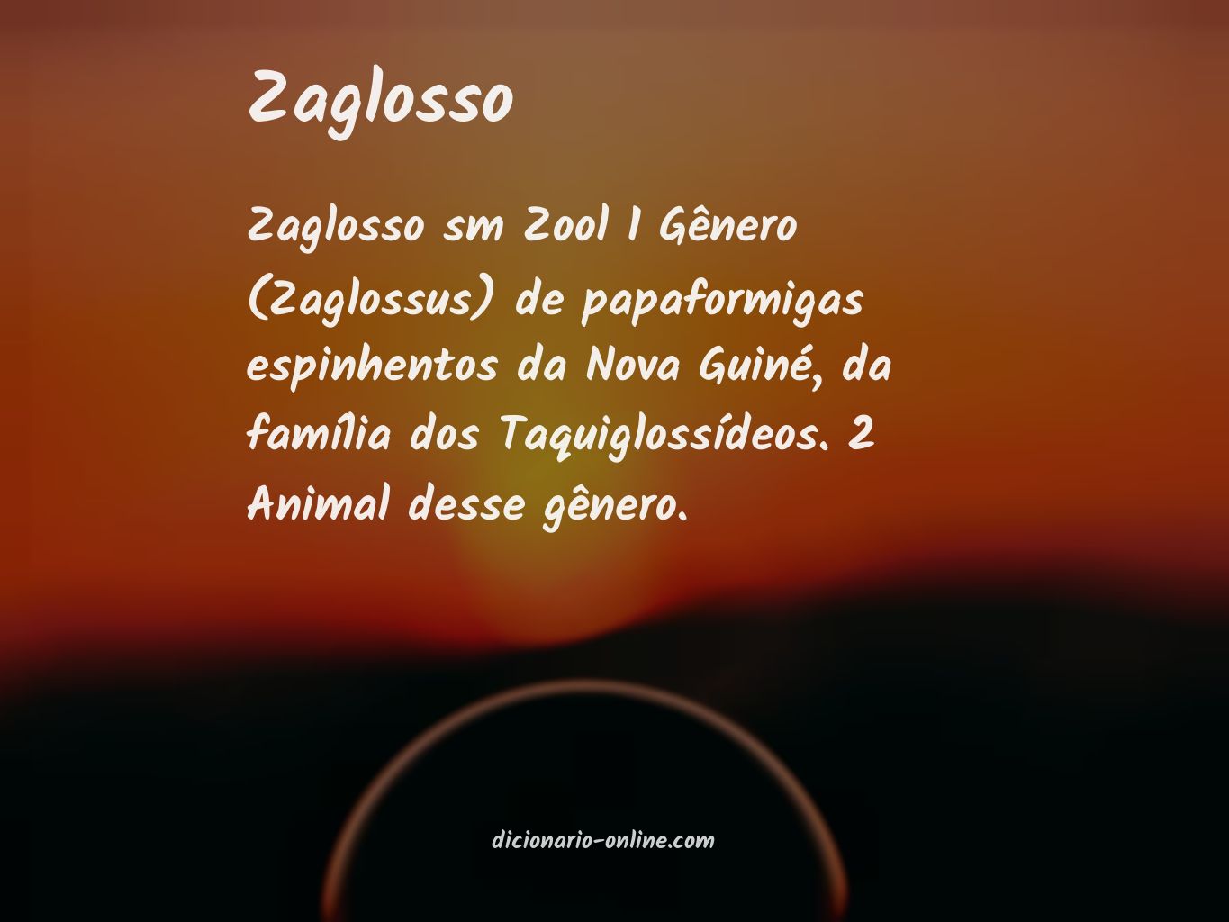 Significado de zaglosso