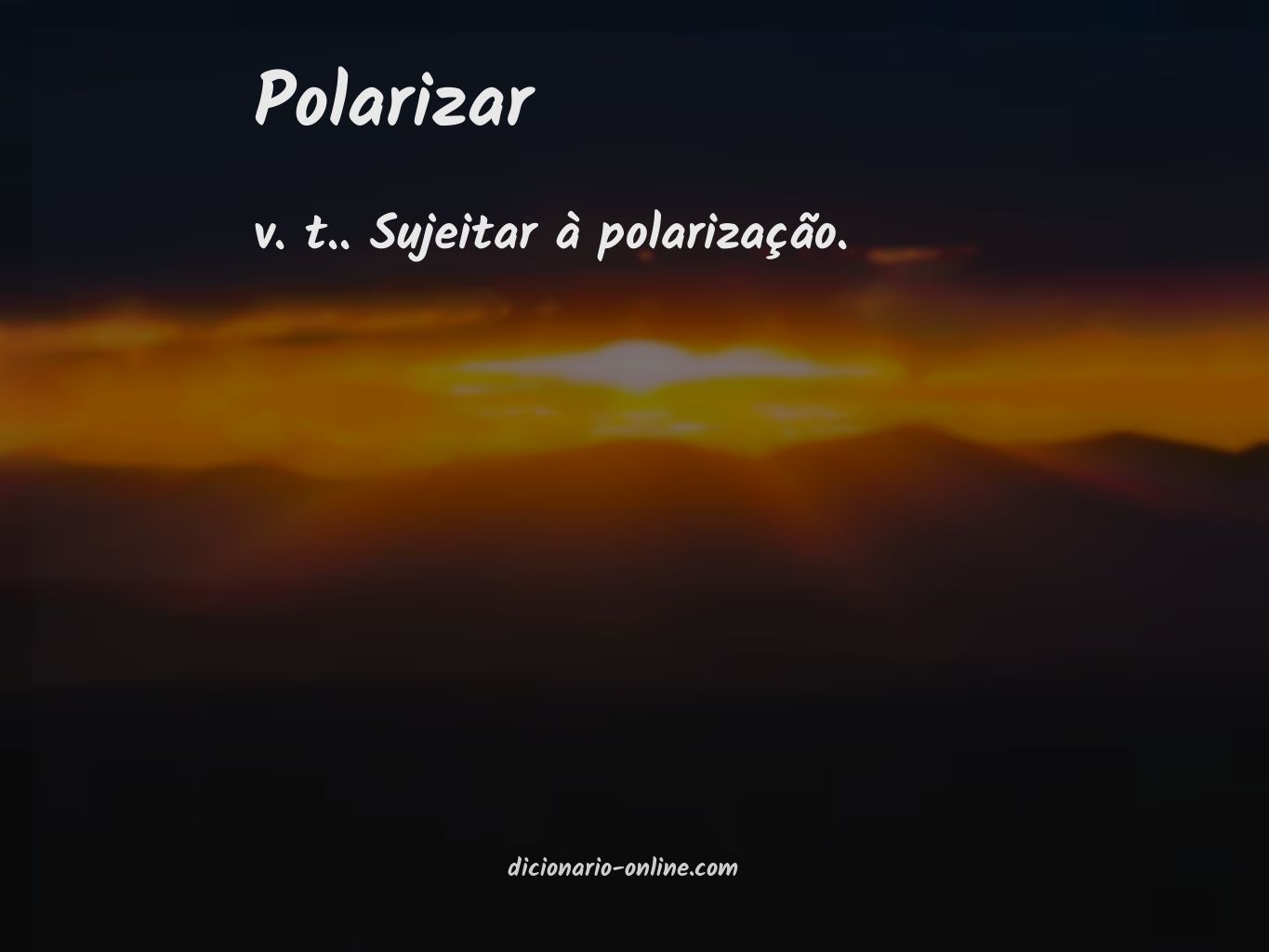 Significado de polarizar