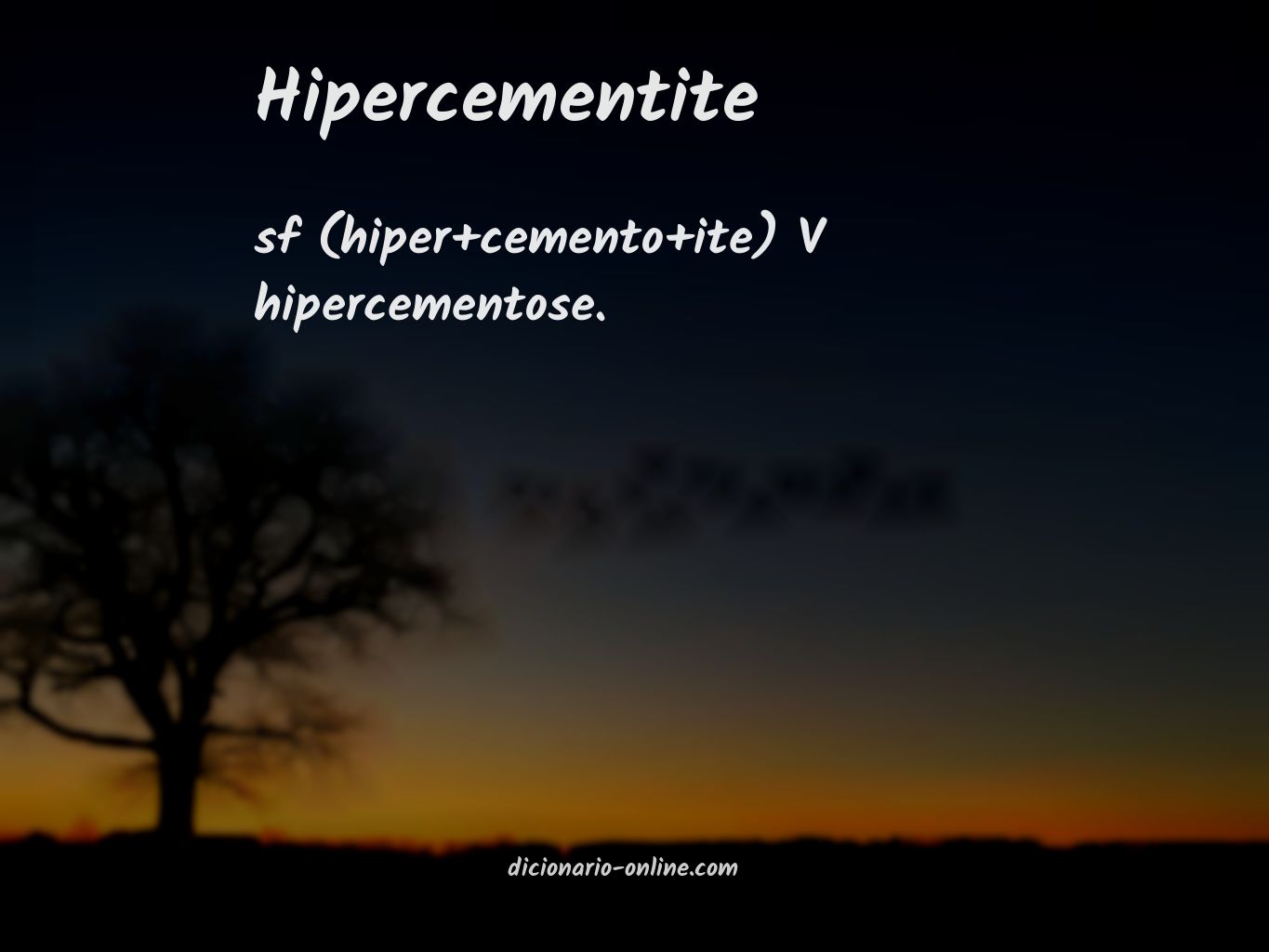 Significado de hipercementite