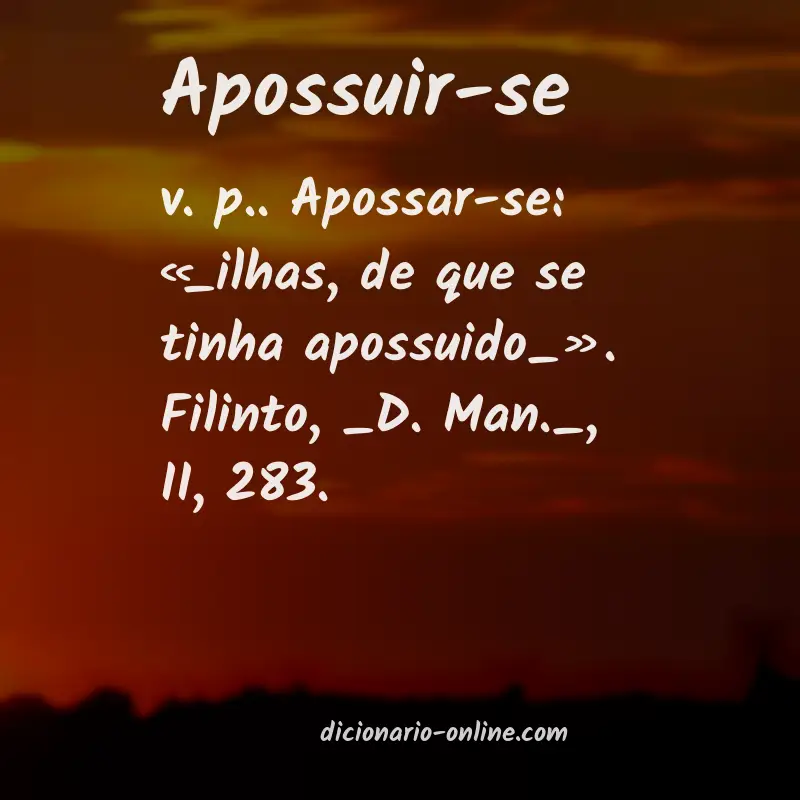 Significado de apossuir-se