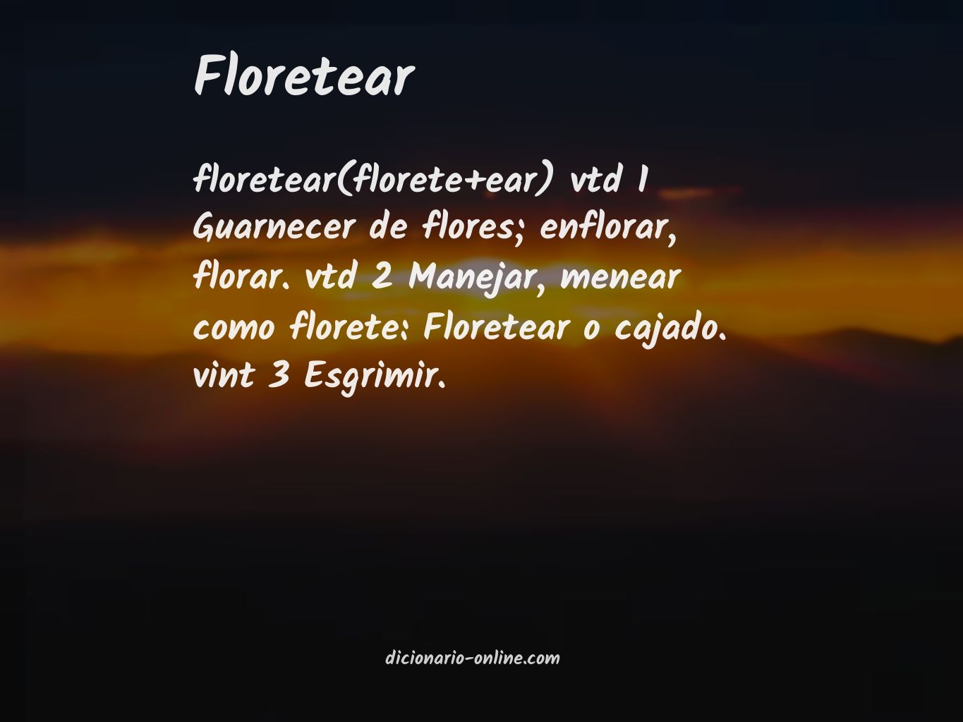 Significado de floretear