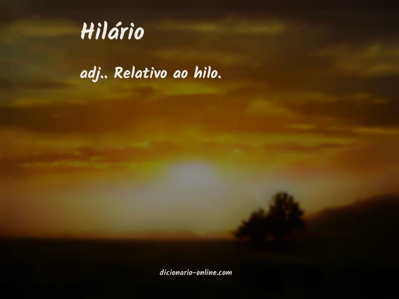 Significado de hilário