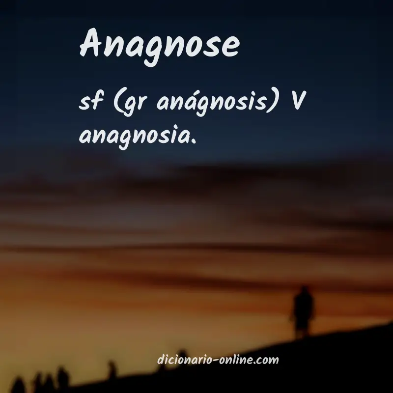 Significado de anagnose
