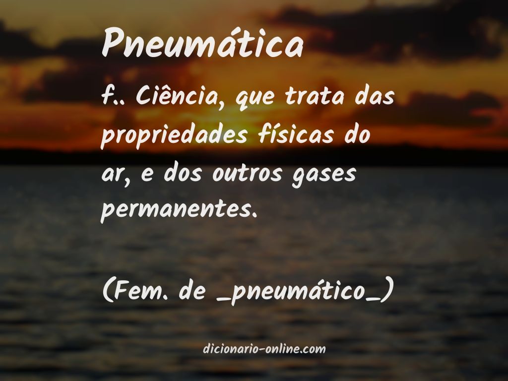 Significado de pneumática