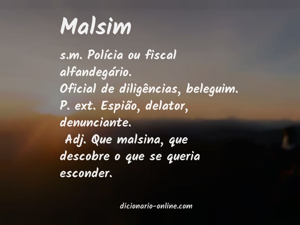 Significado de malsim