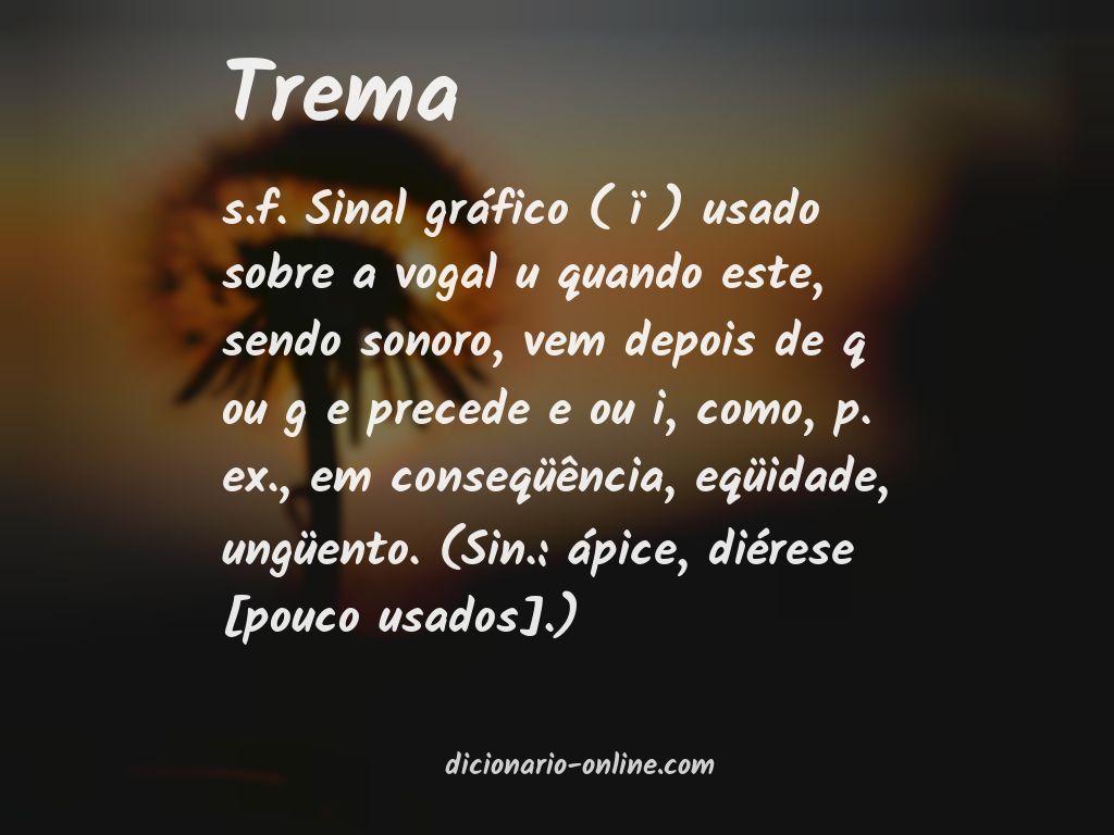 Significado de trema