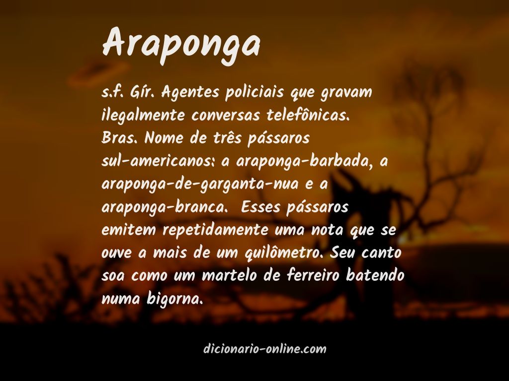 Significado de araponga