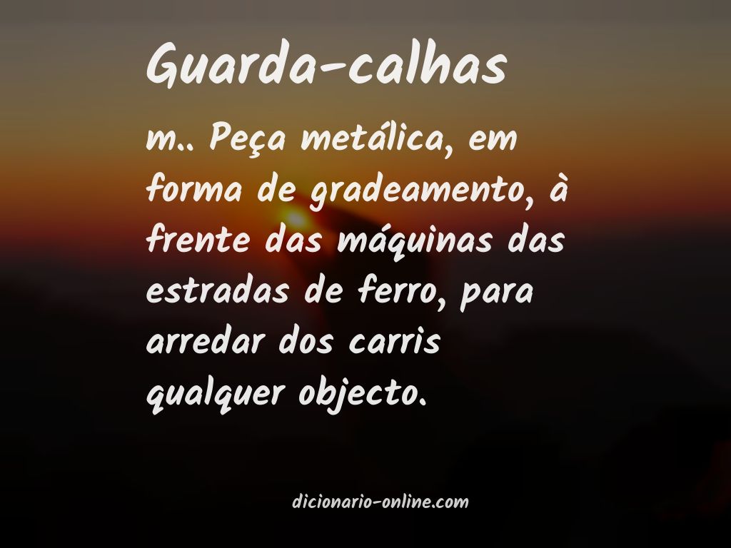 Significado de guarda-calhas