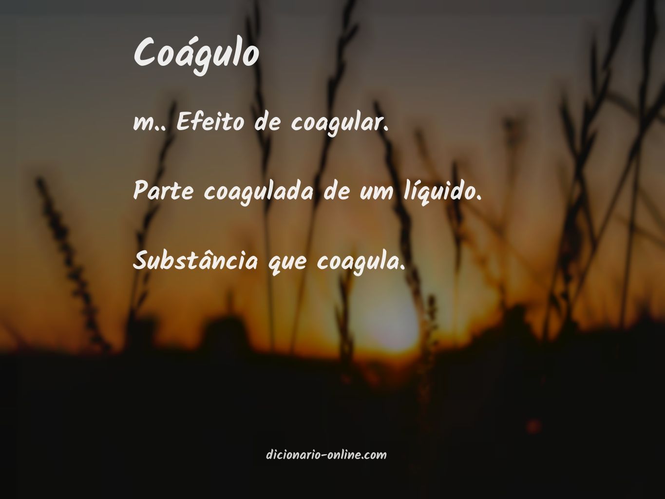 Significado de coágulo