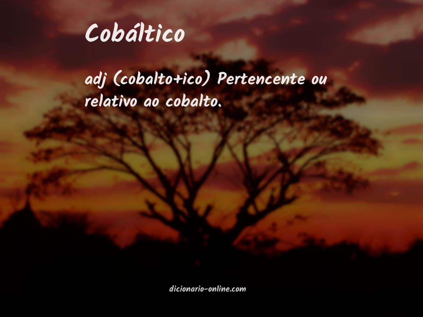 Significado de cobáltico