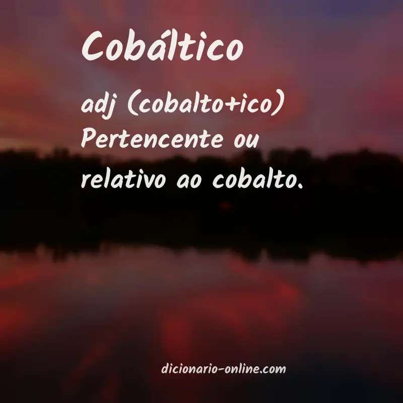 Significado de cobáltico