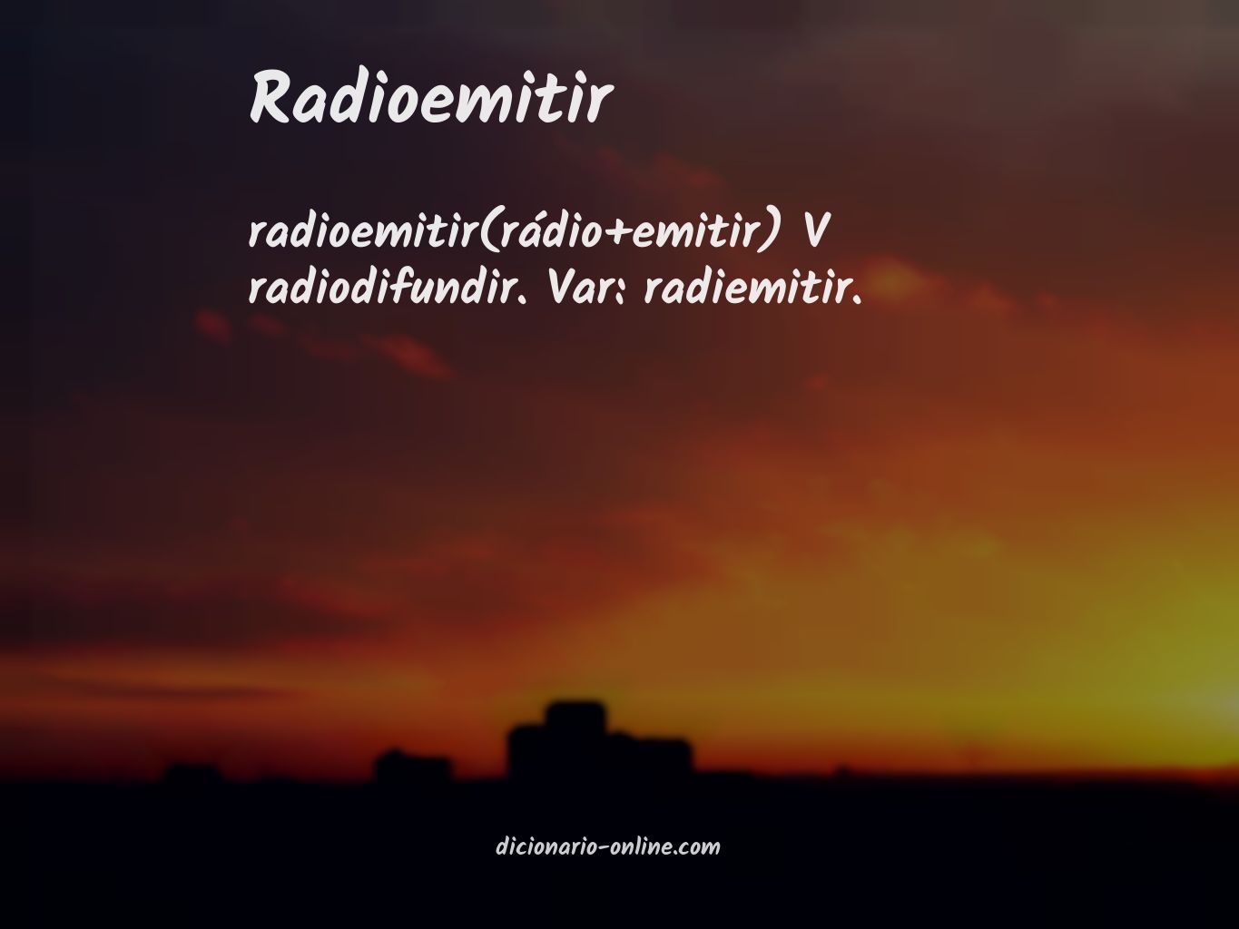 Significado de radioemitir