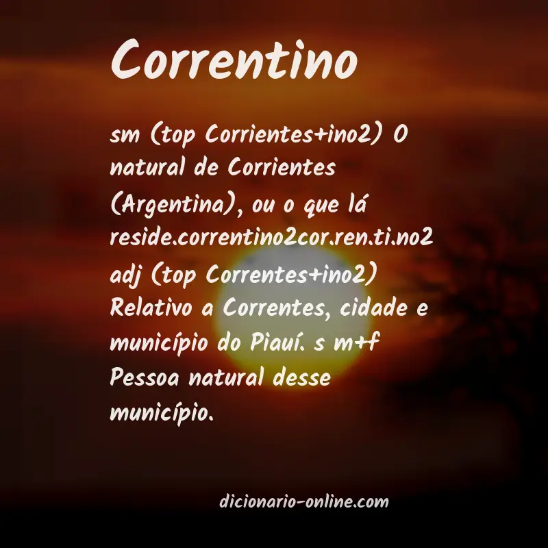 Significado de correntino