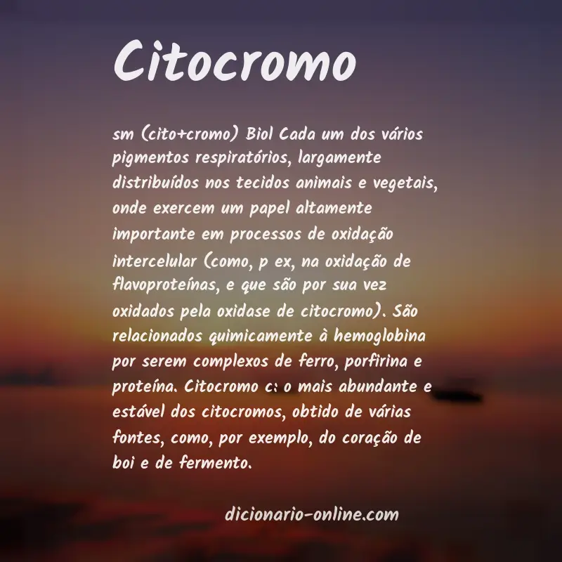 Significado de citocromo