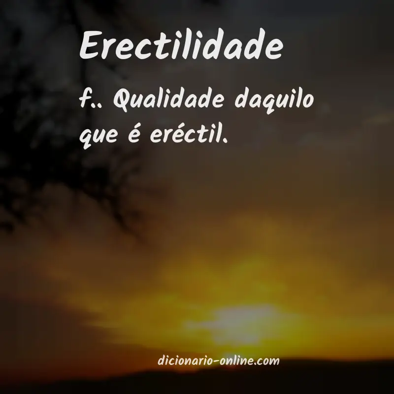 Significado de erectilidade