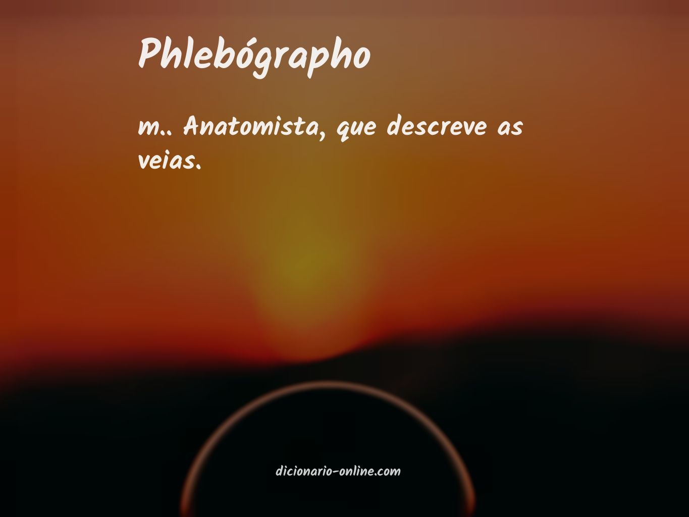 Significado de phlebógrapho