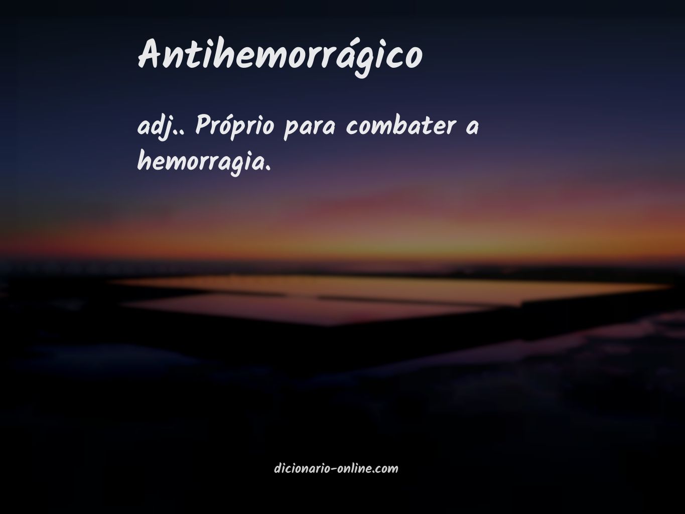 Significado de antihemorrágico