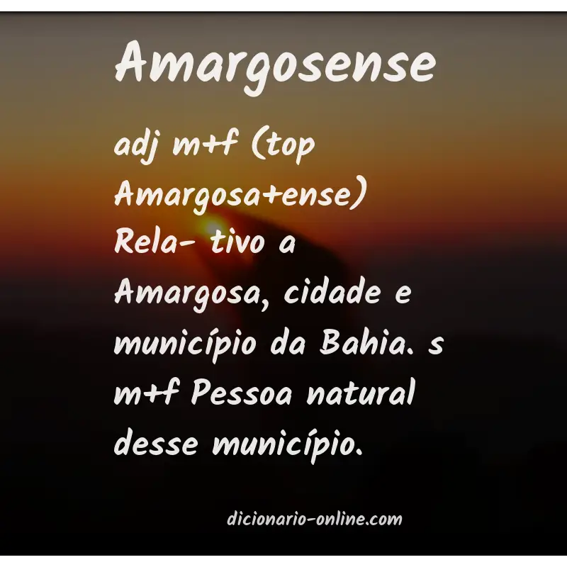 Significado de amargosense