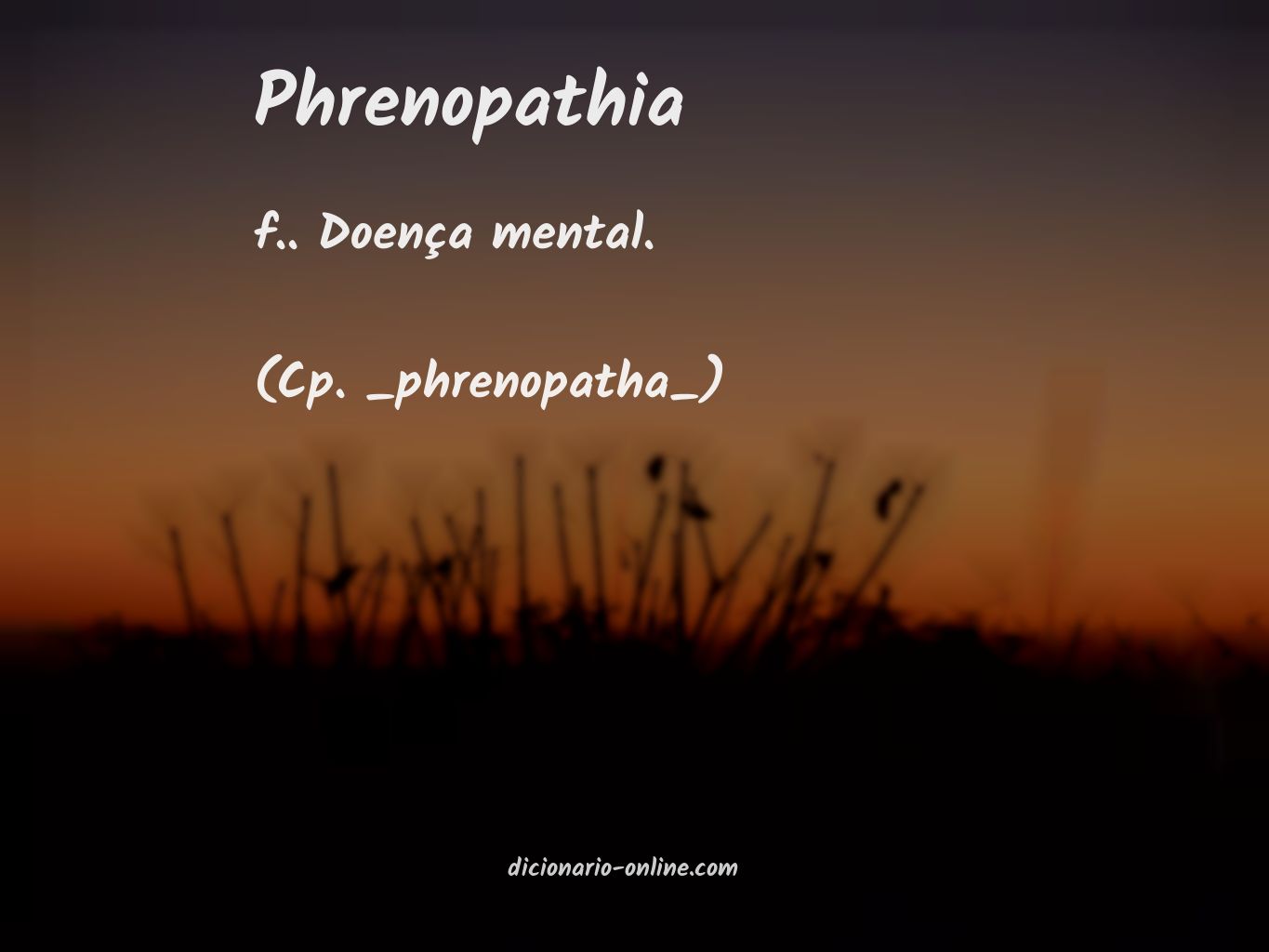 Significado de phrenopathia