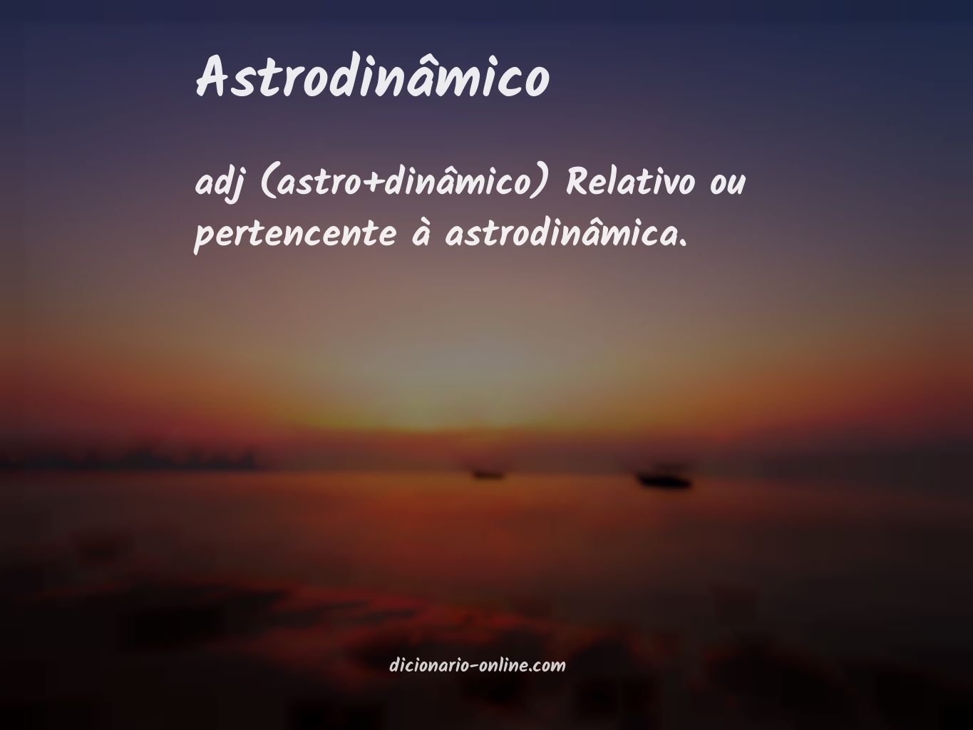 Significado de astrodinâmico